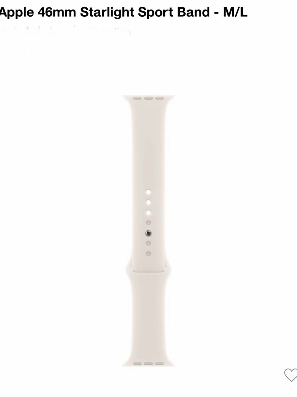 Apple Sport Band in Starlight / Light Cream